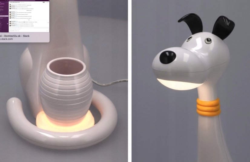 Stolová LED lampa - pes