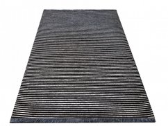 Csúszásgátló fekete-fehér nappali szőnyeg