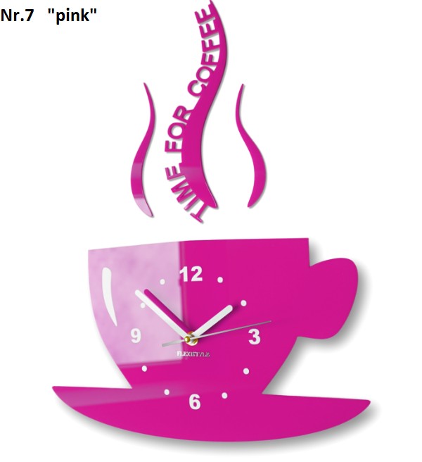 Ceas de perete "Este timpul pentru cafea" - Culoare: Portocalie