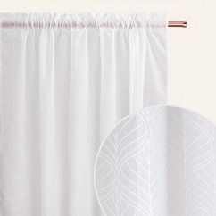 Завеса  La Rossa  в бял цвят на лента с райета 140 x 240 cm