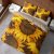 Knitterfreie Bettlaken mit Sonnenblumen aus Mikrofaser