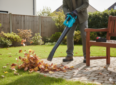 Akumulátorový foukač listí se 2 bateriemi a nabíječkou