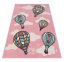 Kinderteppich mit Luftballons in Pastellrosa - Die Größe des Teppichs: Breite: 120 cm | Länge: 160 cm
