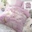 Lenjerie de pat din bumbac de lux în culoarea violet cu inscripții 180 x 200 cm