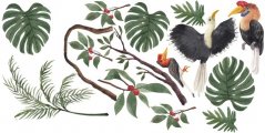 Wandaufkleber für Kinder Dschungel Vögel