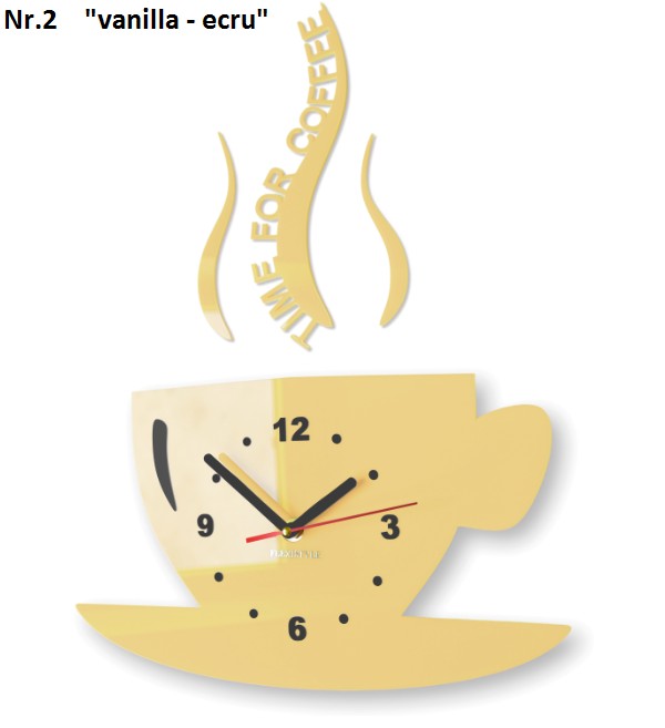 Ceas de perete "Este timpul pentru cafea" - Culoare: Portocalie