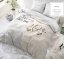 Bavlnené francúzske posteľné obliečky pre partnerov krémovej farby