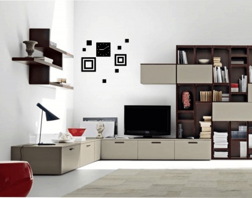 Nalepovací hodiny na stěnu v moderním designu