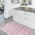 Tappeto da cucina rosa impermeabile