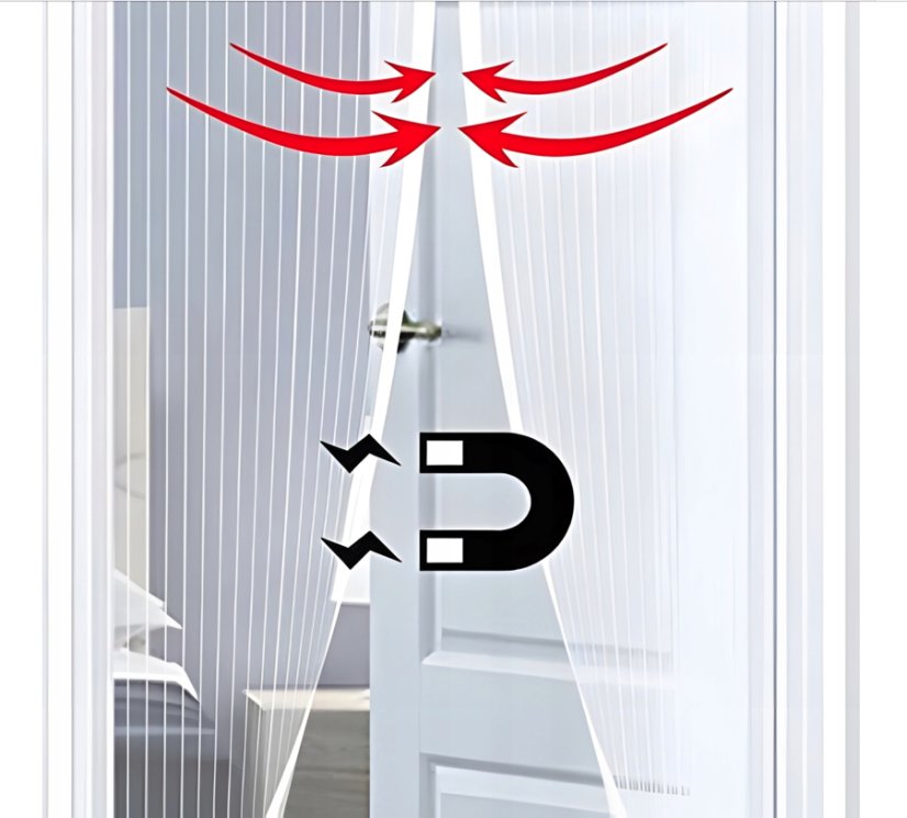Магнитна мрежа за врата - защита от насекоми 80-100 x 210-220 cm