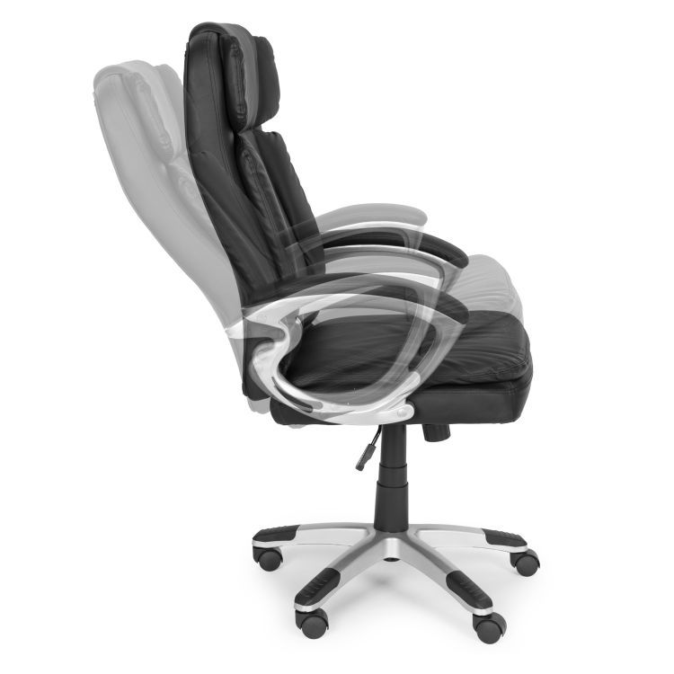 Ergonomická kožená kancelárska stolička s dvojitou výplňou