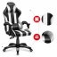 Kvalitetna kožna gaming stolica u crnoj i bijeloj boji FORCE 4.5