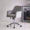 Удобен въртящ се офис стол в сив цвят