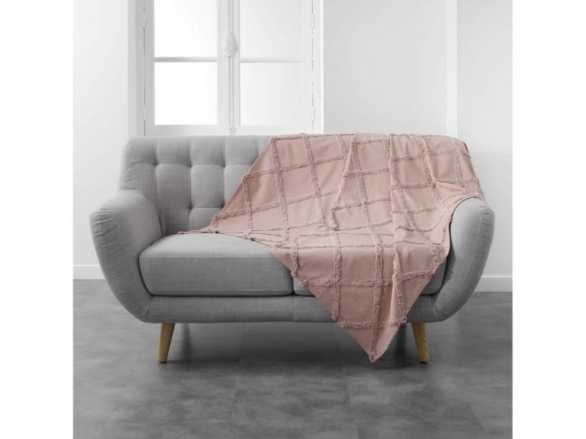 Coperta in morbido cotone rosa 125 x 150 cm