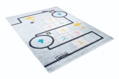 Kinderteppich mit dem Thema der Straße und Spiele Kinderzimmer