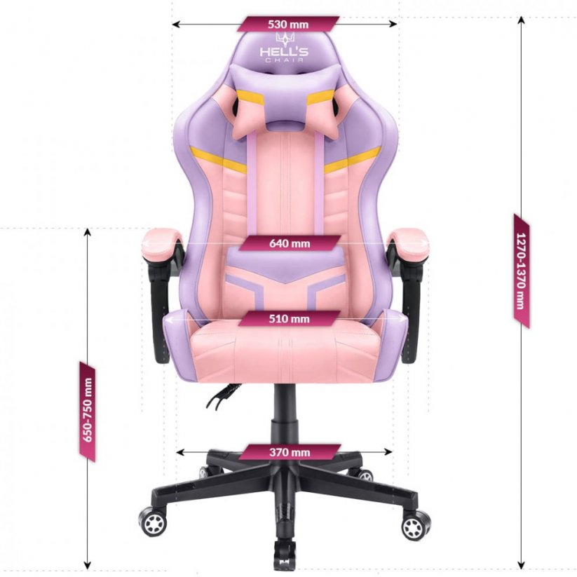 Gaming stolica HC-1004 ružičasto-ljubičasta