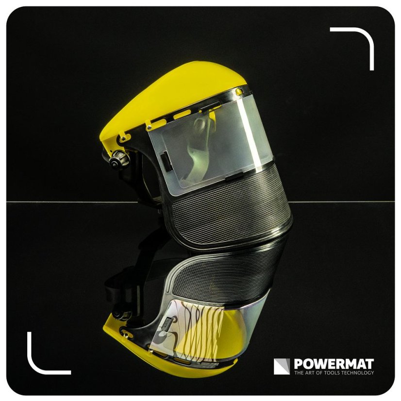 Ochranný štít na tvár pre krovinorez s nastaviteľným uhlom