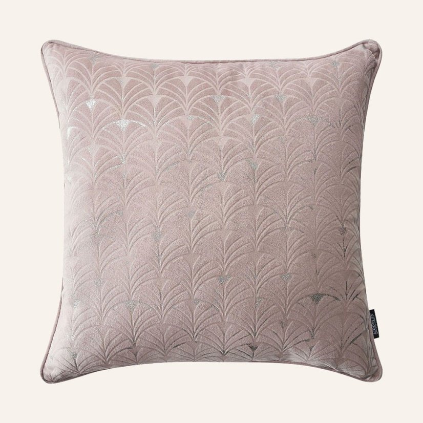 Svetloružová zamatová obliečka Glossy 45 x 45 cm