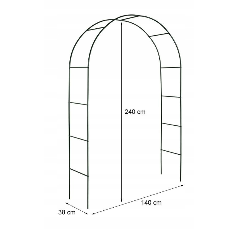 Arc de pergolă de grădină pentru plante cățărătoare 140 x 38 x 240 cm
