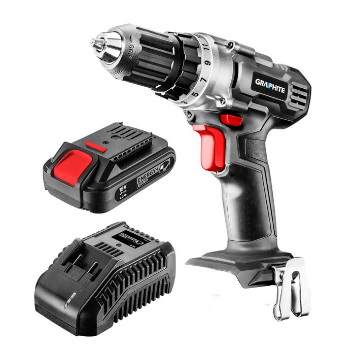 Aku vŕtačka Energy+ 18V, 58G000-SET1 GRAPHITE