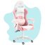 Dječja stolica za igru u ružičastoj boji za djevojčicu KIDS PINK- WHITE