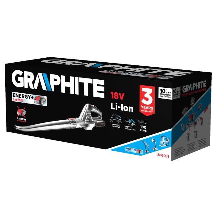 Akumulátorový fúkač lístia Energy + 18V, 58G031 GRAPHITE