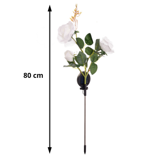 Lampada solare da giardino a LED a forma di rosa