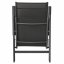 Комплект от 2 черни градински стола с възможност за накланяне в 7 степени