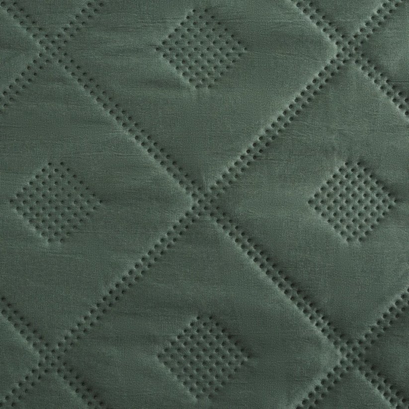 Elegantný prehoz na posteľ – zelený, geometrický vzor