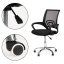 Ergonomická kancelářská židle v černé barvě s kovovou základnou