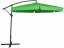 Светлозелен градински чадър със стойка