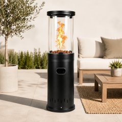 Plynový terasový ohrievač s lávovými kameňmi – 9 kW, 139 cm