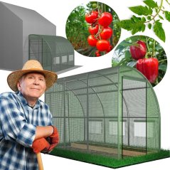 Serra da giardino con dimensioni 4 x 1,5 x 2 m - metà