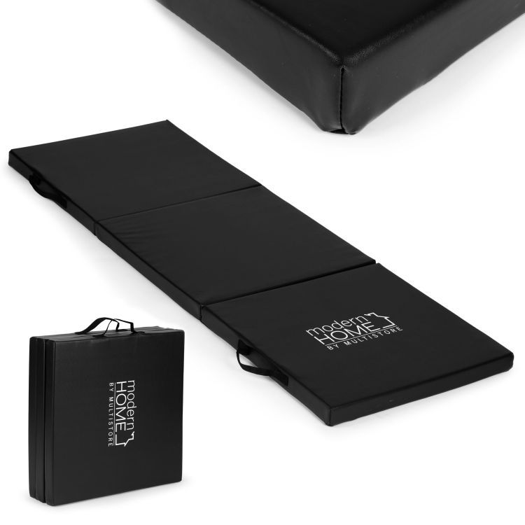 Gymnastikmatte schwarz 182 x 60 cm