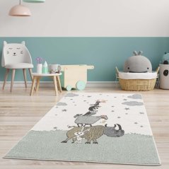 Süßer Kinderspielteppich mit Tieren