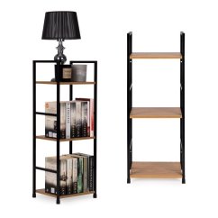 Moderní regál 80 cm se 3 policemi dřevo / kov