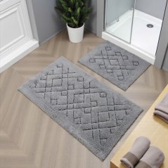 Set di tappeti da bagno in cotone BOSTON 12 - grigio