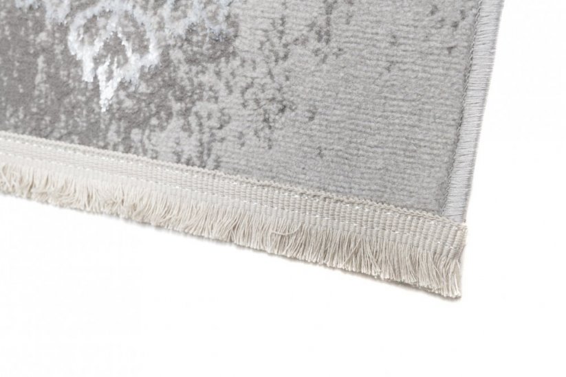 Moderní koberec v šedé barvě s orientálním vzorem v bílé barvě - Rozměr koberce: Šířka: 200 cm | Délka: 300 cm