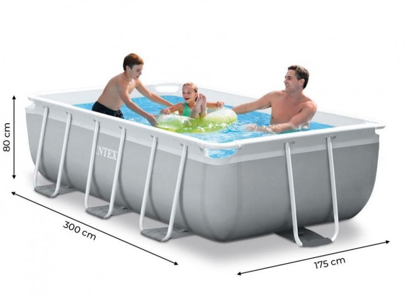 Záhradný rámový bazén s filtračným čerpadlom 300 x 175 cm