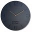 Elegantní kulaté hodiny na zeď 50 cm antracitové