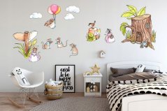 Autocolant de perete adorabil pentru copii - familia șoarecilor 60 x 120 cm