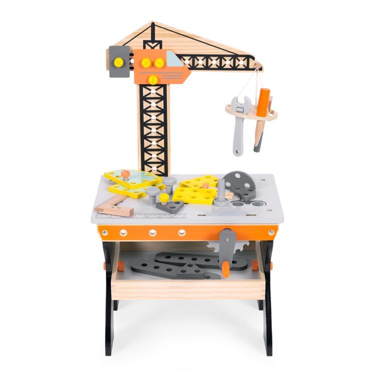 Atelier din lemn pentru copii, masă de instrumente ECOTOYS