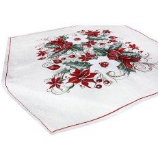 Vianočný gobelínový behúň na stôl Vianočná ruža