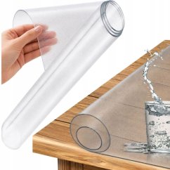 Chránič stolu 120 x 60 cm z měkkého skla – průhledná PVC podložka