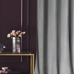 Затъмняваща светлосива кадифена завеса 140 x 280 cm