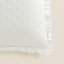 Romantična prevleka za vzglavnik MOLLY v beli barvi 45 x 45 cm