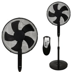 Ventilator stand 45 W cu telecomandă - negru