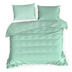 Hebké obojstranné posteľné obliečky mätovo zelenej farby