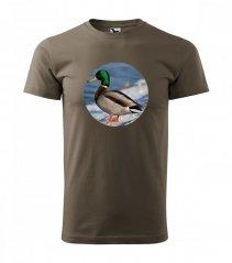 Lovecké tričko s potiskem divoké kachny