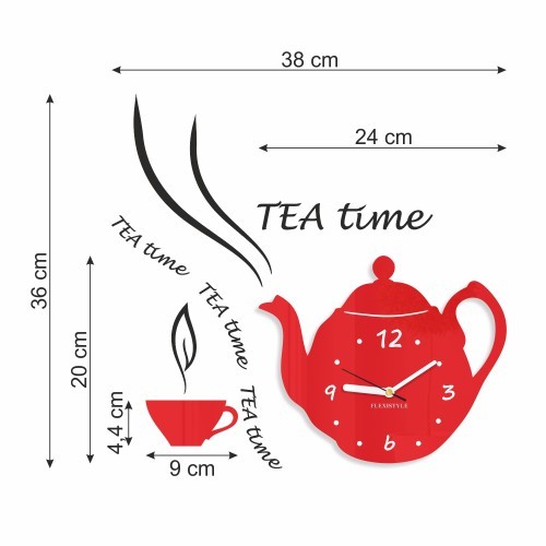 Dekoračné kuchynské hodiny Tea Time